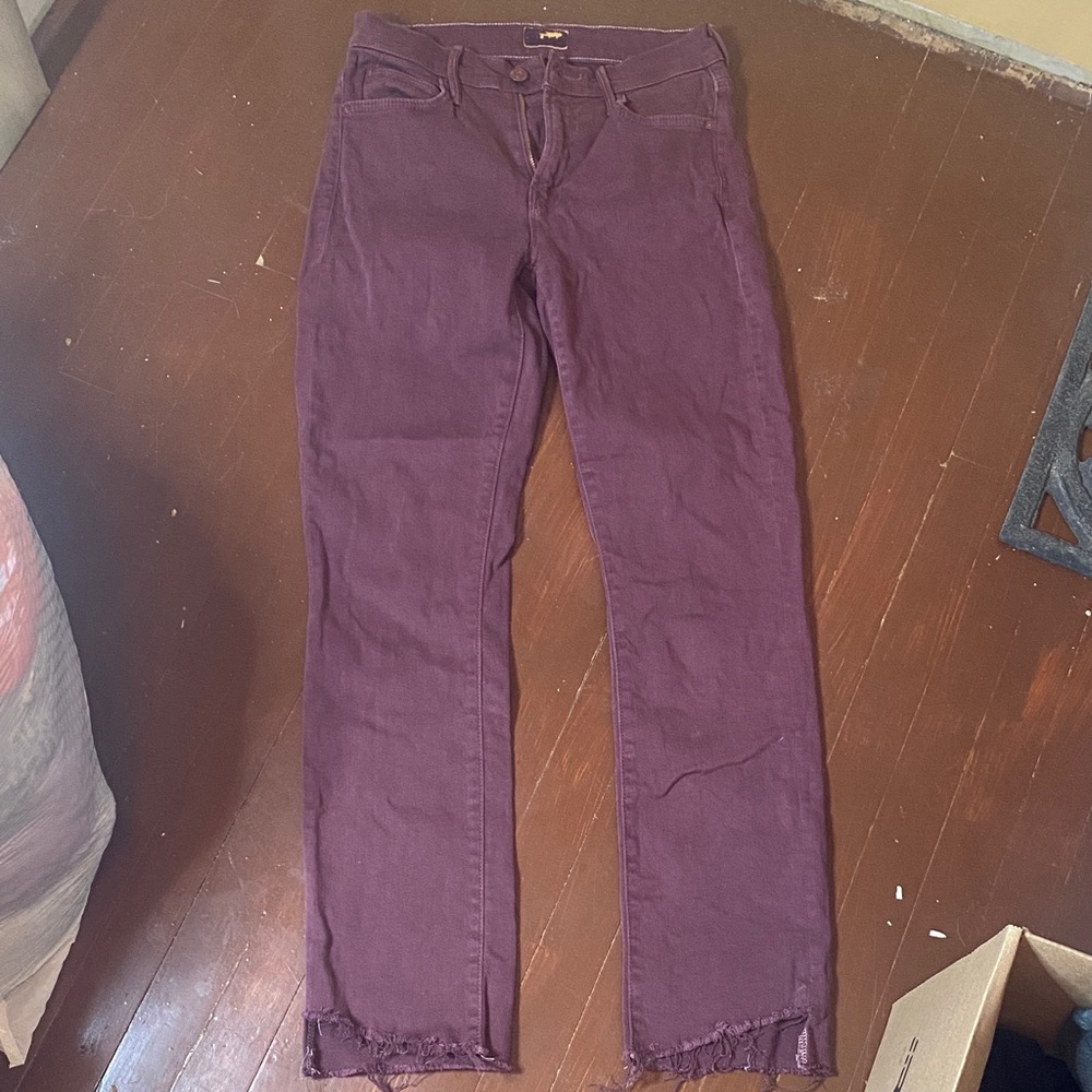 MOTHER Women's Plum Straight Leg Jeans